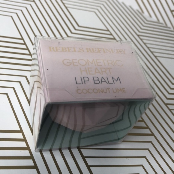 Rebels Refinery Geometric Heart Coconut Lime Natural Lip Balm NEW! - Picture 4 of 10
